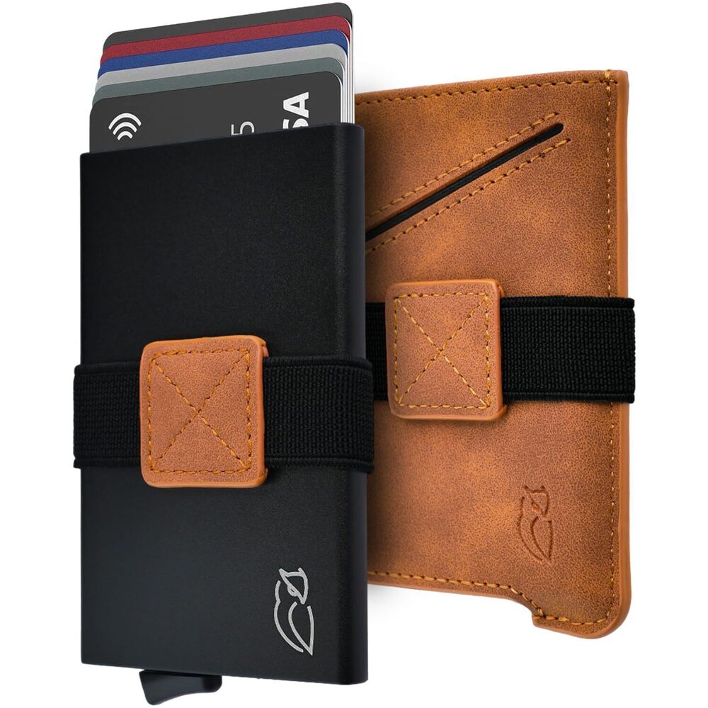 4348 Minimalist Wallet – RFID Blocking Wallet with Removable Leather Case